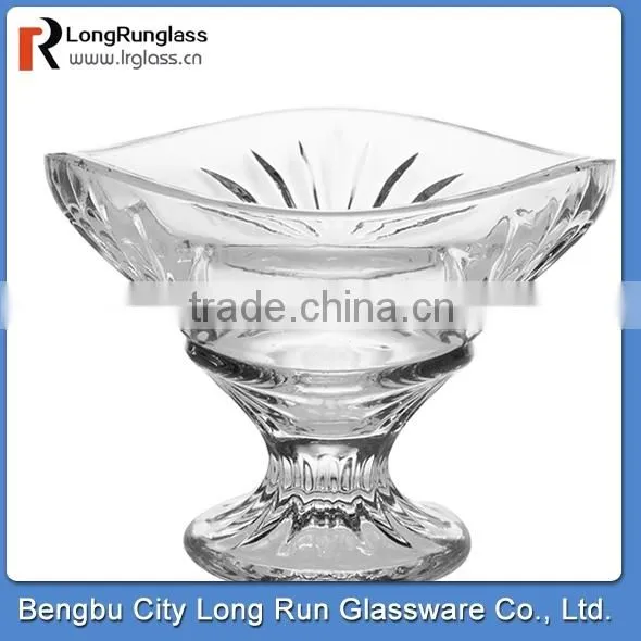 LongRun 300g new design special shaped ice cream glass cup with high quality