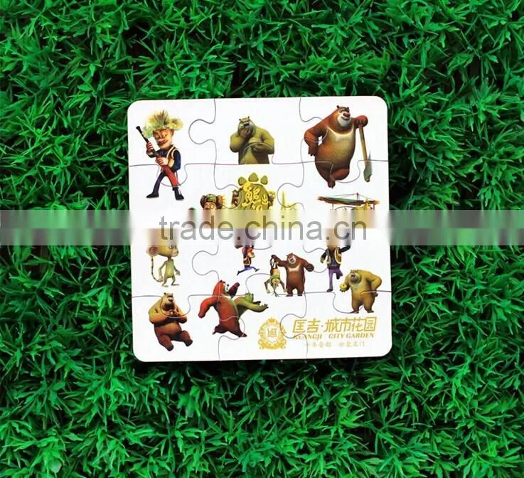 Promotional puzzle cube,cartoon fridge magnet puzzle