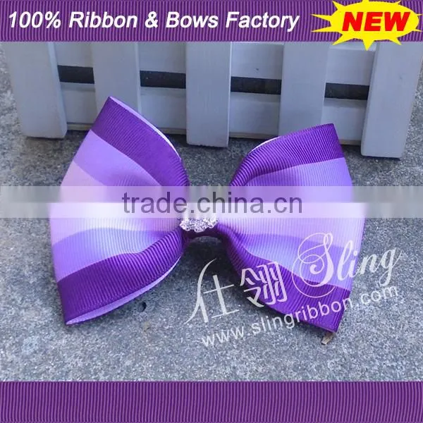 Grosgrain ribbon baby hair bow with metal Clip