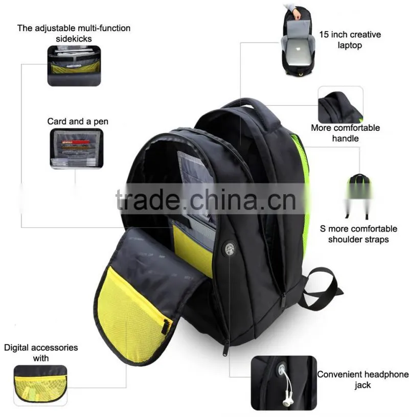 BUBM 2015 New Style Durable detachable Sports Bag Customized Backpack Laptop Bags