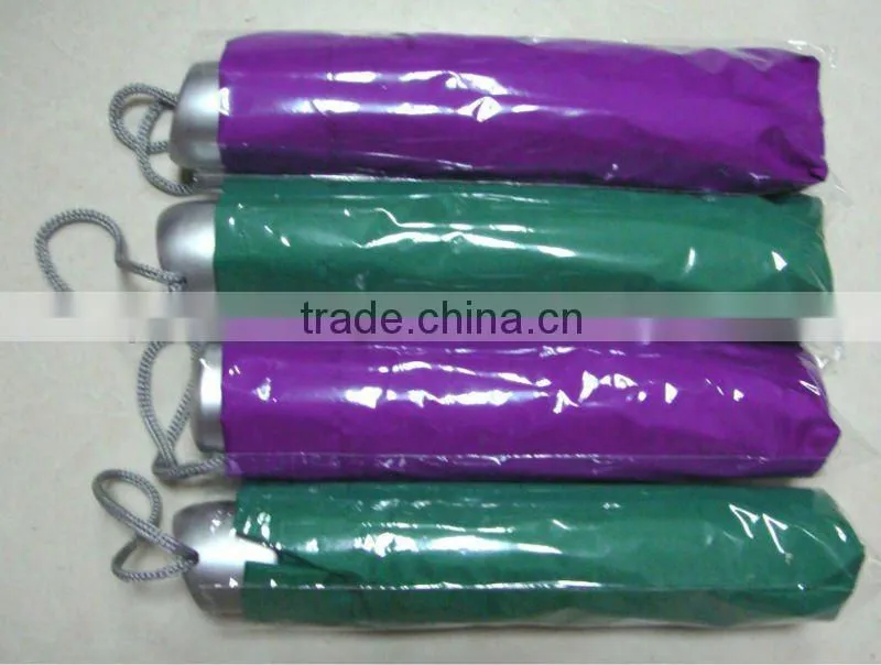 F250D popular 3 folding lady shopping bag umbrella with UV