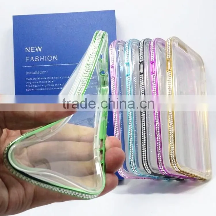 Detachable diamond PC + TPU case cover for iphone 6 6s