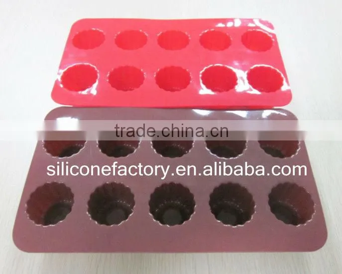 silicone pudding chocolate mold,10-cavity silicone Sugar paste Mould