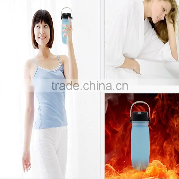 700ml Unique Solar Light Silicone Foldable Water Bottle for Sale