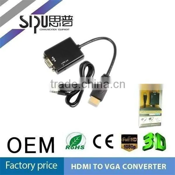 SIPU 4.8mm black color av cable hdmo to vga adapter wire harness