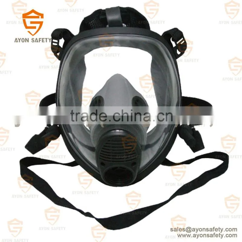 Chemical Spherical full face gas mask with EN148 single/double connector-Ayonsafety