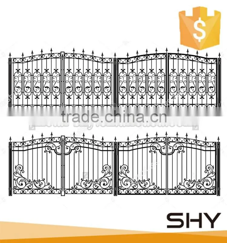 Metal wrought iron beautiful decoration door