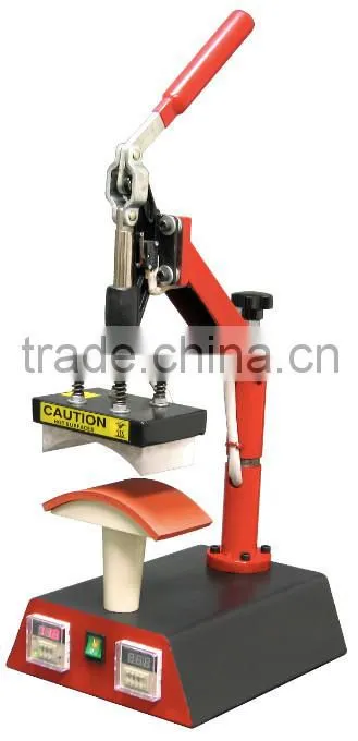 Cap heat transfer press for sublimation cap