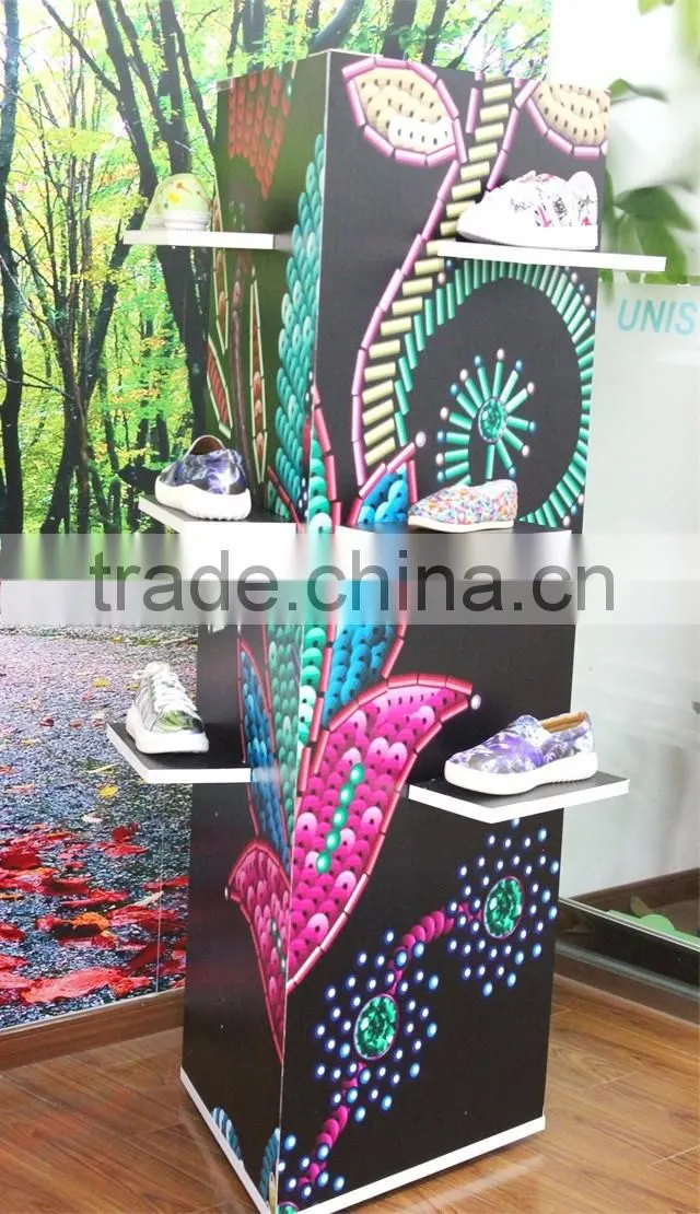 Shanghai factory new products 3F board colorful printing rotating display board