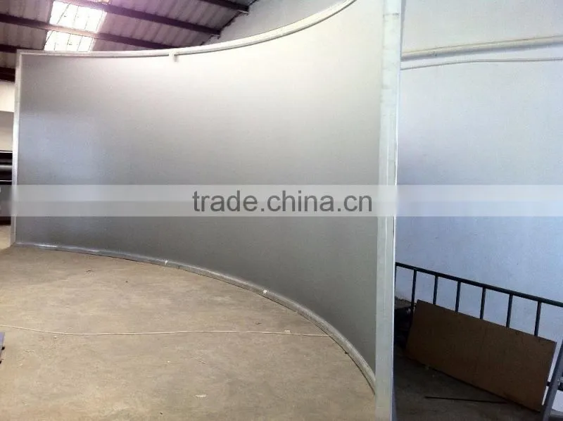 2016 curved screen fixed frame projector screen
