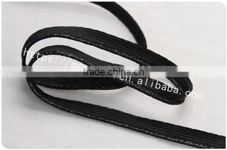 Hot selling fashion 1.2cm width brilliant plastic yarn lip cord trim wholesale