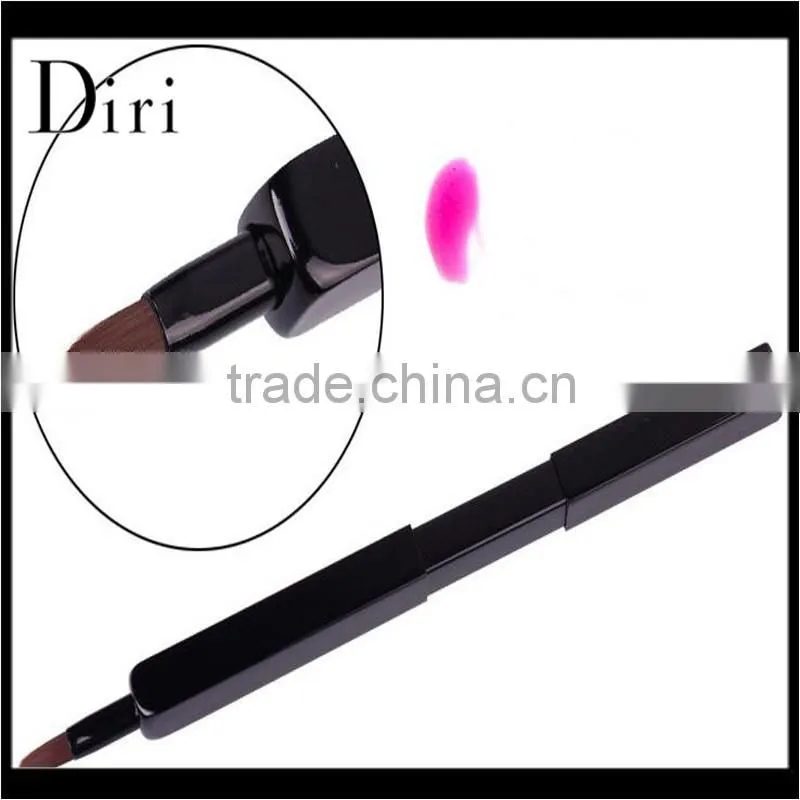 Factory cheapest high quality wooden soft synthetic hair mini lip brush