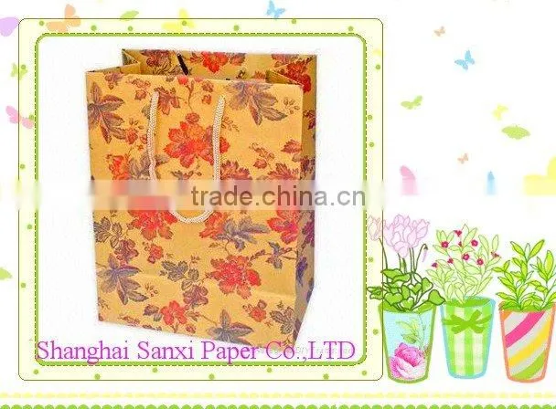 street plastic handle fan paper promotional bag