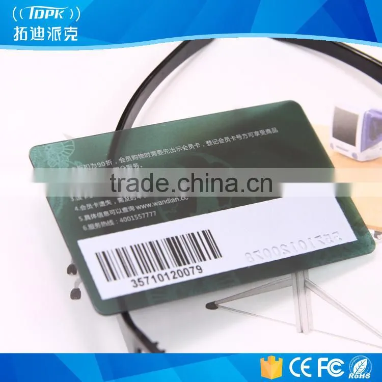 plastic personalization printing magnetic stripe card