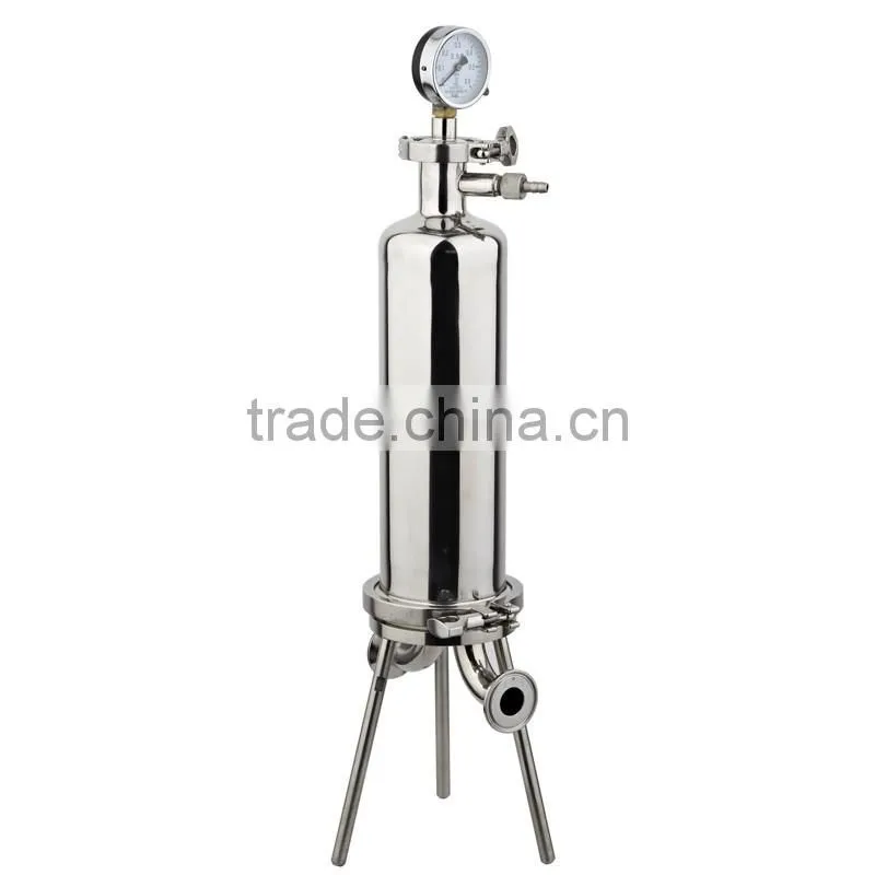 Sanitary ss304 polypropylene microporous membrane filter with pleated filter element