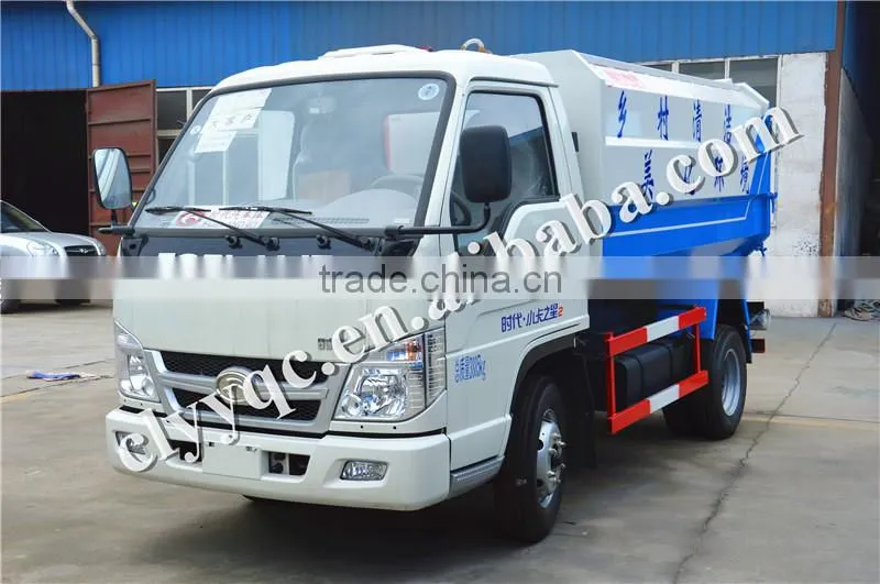 Foton 4x2 Euro 4 mini garbage truck 5m3 garbage truck for sale
