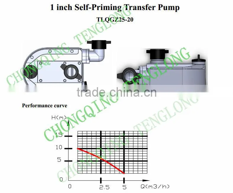 TLQGZ25-20 1 inch Water Pump, 2.5HP, Portable