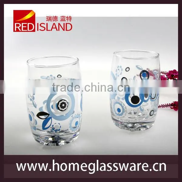 new design handmade drinking glasses with decal