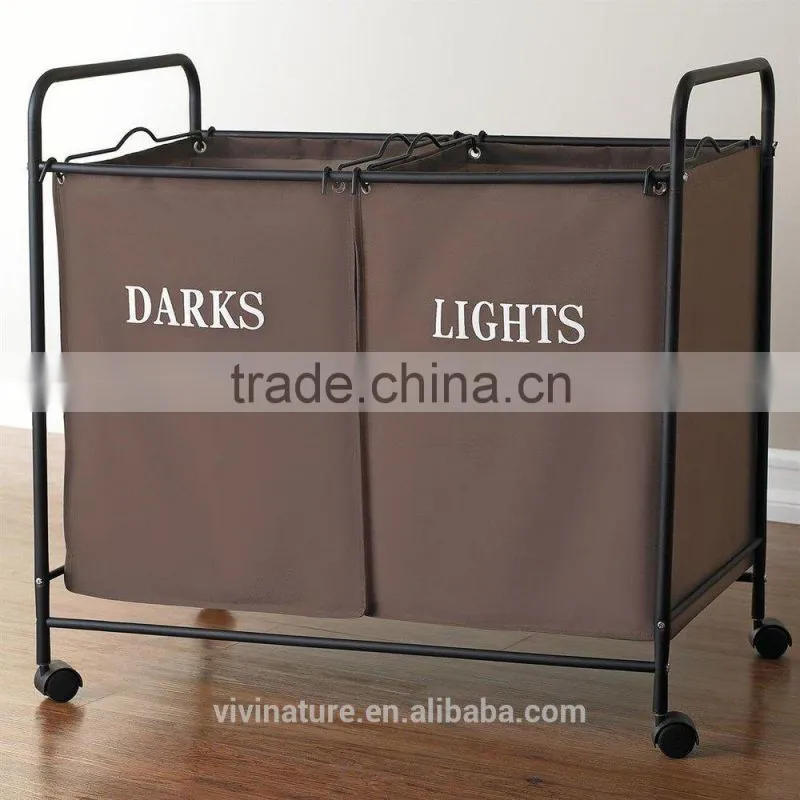 Vivinature 2015 new design laundry hamper wtih 3 folding sorters
