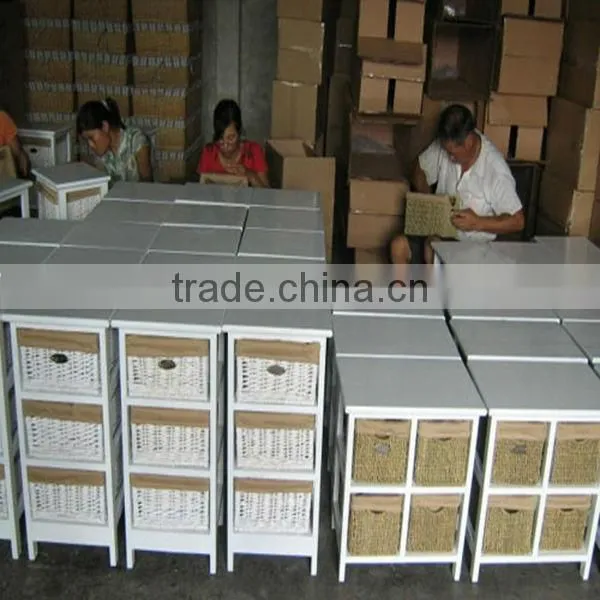 HOT Sell Beautiful white wicker shoe cabinets