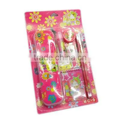 Back to school stationery set /school supplies/pencil case/ruler/sticker/eraser/kid gift
