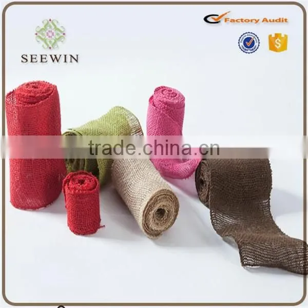 2017 plain natural jute ribbon gift pack ribbon