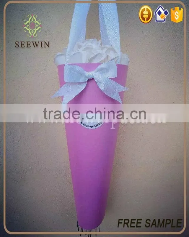 convenientliy hard paper flower paper bag