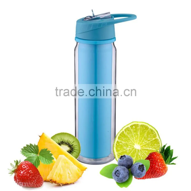 2016 new productrs BPA FREE flip top double wall tritan water bottle