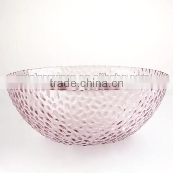 antique large crystal fruit salad bowl