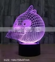 3D effect dice shape USB charging desktop night light