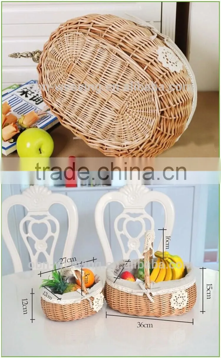 Custom size wicker basket toronto wedding gift fruit basket decoration