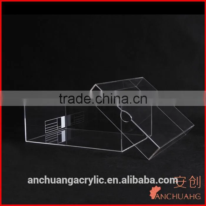 Acrylic Shoe Box Nike Sneakers Display Storage Box with Customized Logo