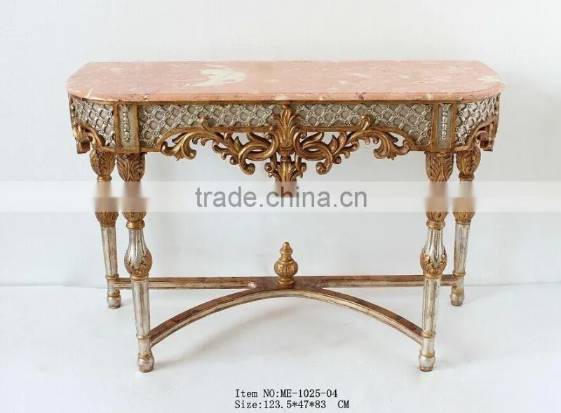 Living Room Furniture Antique Silver Console Table With Mirror