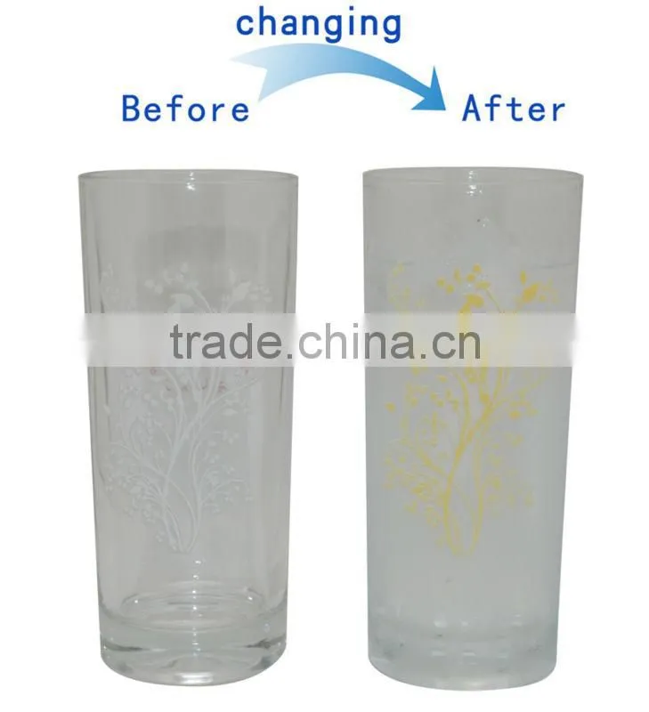 Cold color changing glass cup beer promotional gift