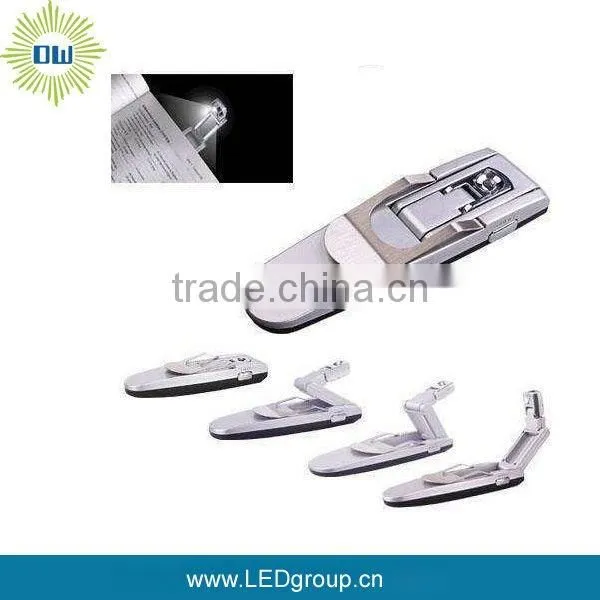 Small Folding reading Book Light with clip
