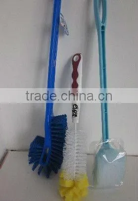 Plastic small & convenient Toilet brush holder with three mix colours