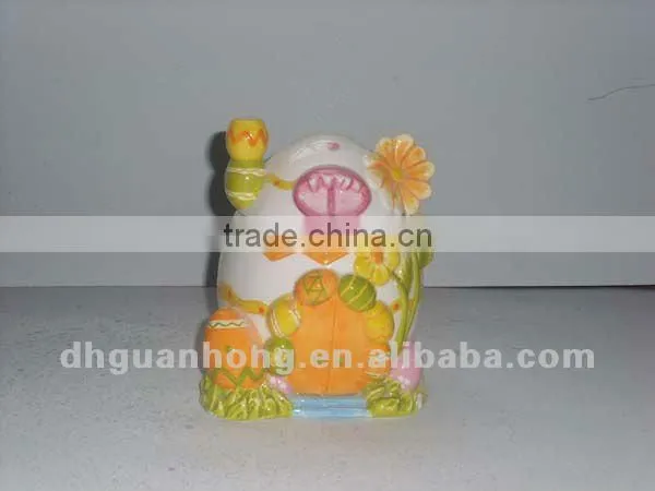 Easter gifts Ceramic candy jar in house shape
