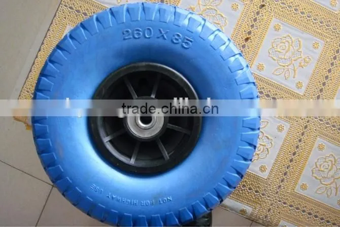flat free wheel pu wheel 3.00-4 Solid wheel