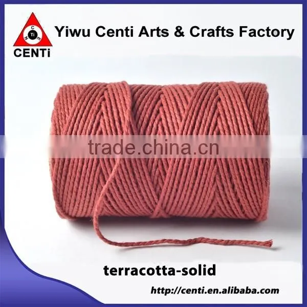 Top sale cheapest terracotta bakers twine terracotta red solid bakers twine for packing gift
