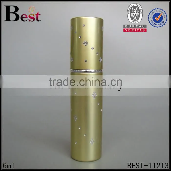 Shanghai Best 6ml perfume spray bottle pink pen perfume spray bottle pump spray bottle for perfume with aluminum cap