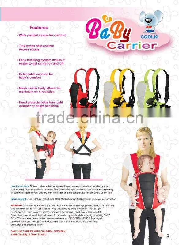 Safety & comfortable baby sling,baby brace,baby carrier