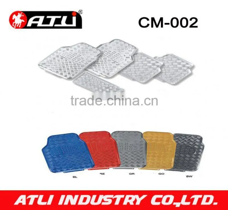 Aluminum surface PVC car mat