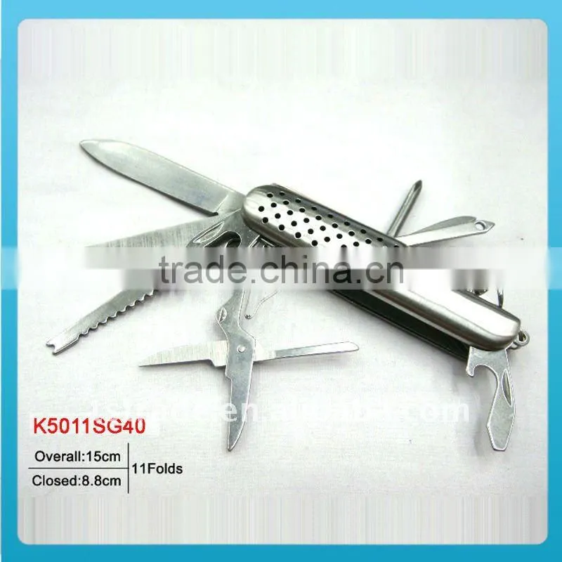 "STOCK" New design multi knife Novelty pocket knife multi function utility kinfe LED knife(TS06)