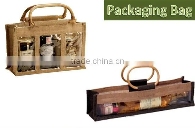 Ideal promotional jute wine bag