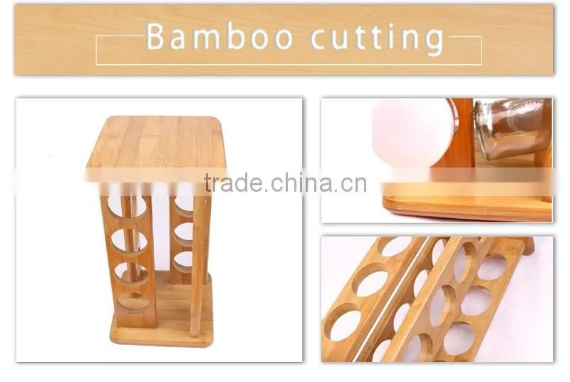 China manufacture professional bamboo spice rack