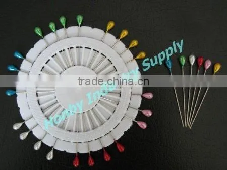 Wholesale 55mm pearl colors teardrop plastic corsage pin