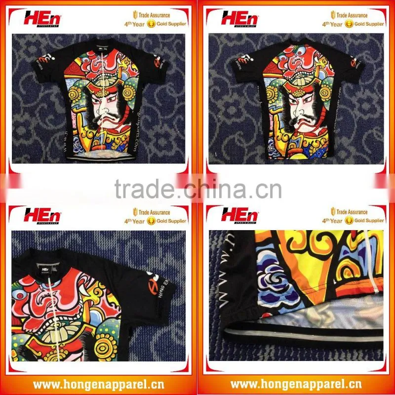 Hongen apparel Custom men team specialized cycling jersey and bib shorts sublimation bicycle bib short