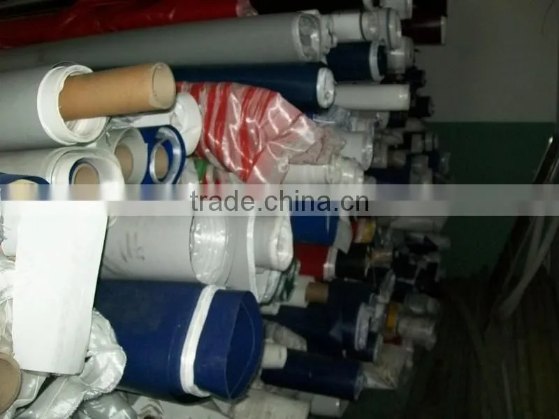 China cheap pvc coated tarpaulin stocklot mixed colour at good quality