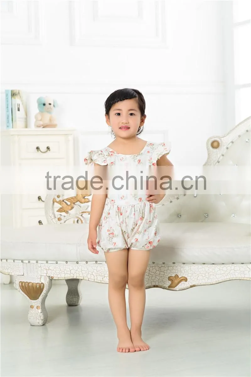 2017 Summer baby clothing boutique baby girl floral rompers fashion kids wear