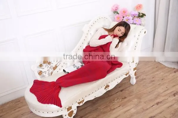 Bulk Wholesale Adult Knitted Mermaid Tail Blanket TV Wearable